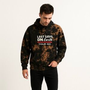 Topman Tie Dye Oversized Graphic Hoodie
